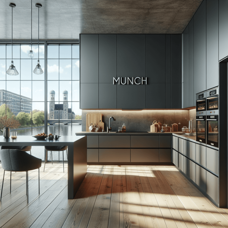 anthrazitfarbene Design Küche-München