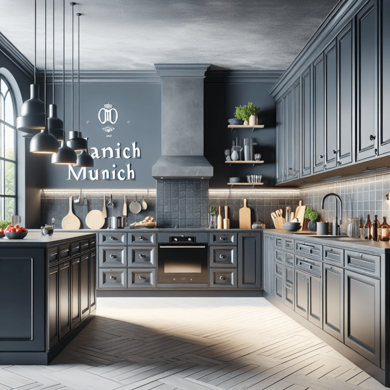 anthrazitfarbene Komplett Küche-München