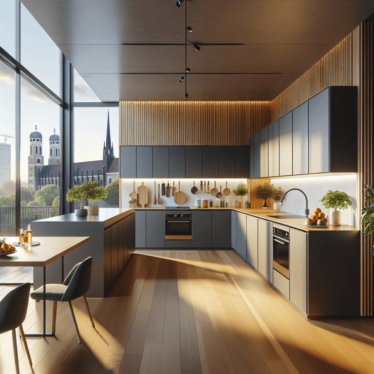 anthrazitfarbene Modulare Küche-München