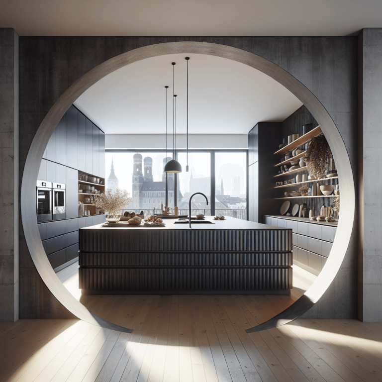 anthrazitfarbene Rondell Küche-München