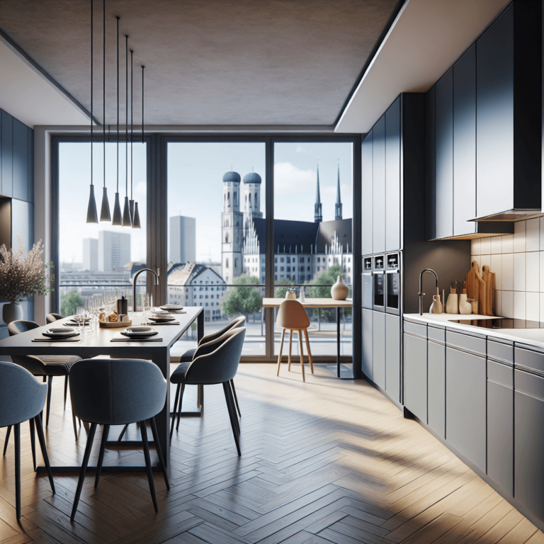 anthrazitfarbene Singleküche-München