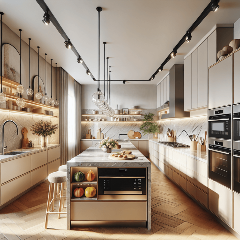 beige Freistehende Küche-München