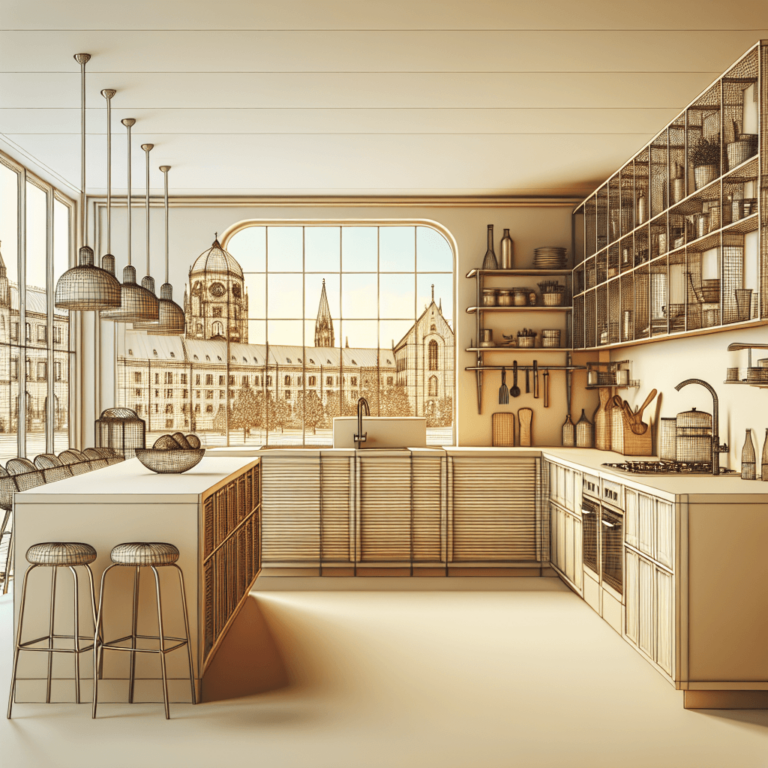 beige Industrielle Küche-München