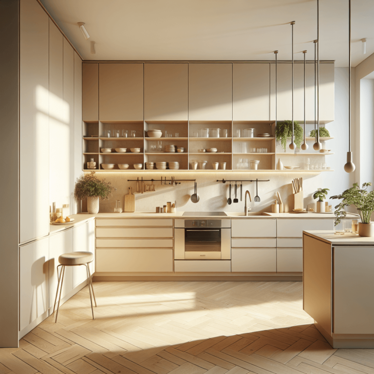 beige Minimalismus Küche-München