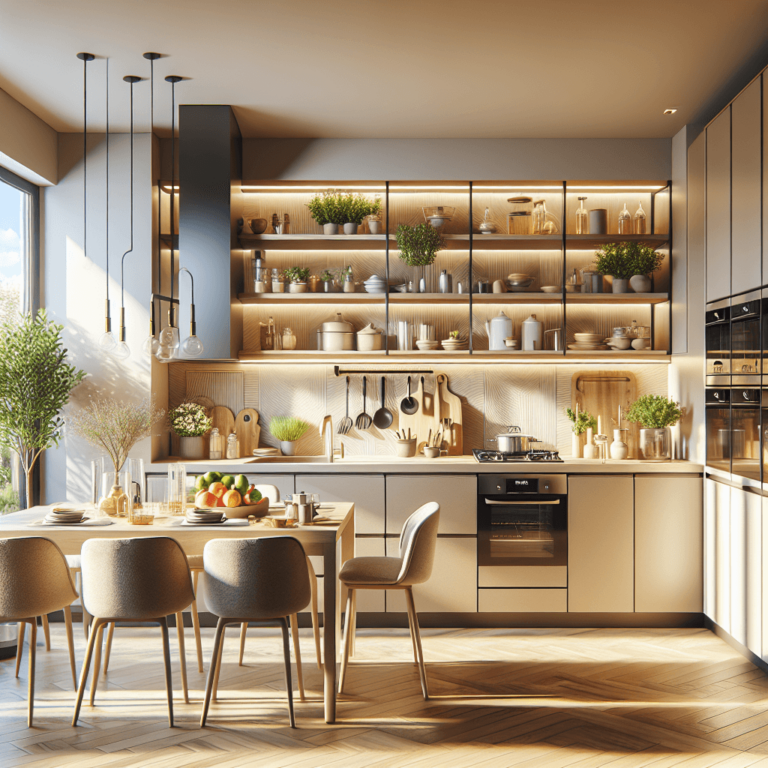 beige Schwebende Küche-München