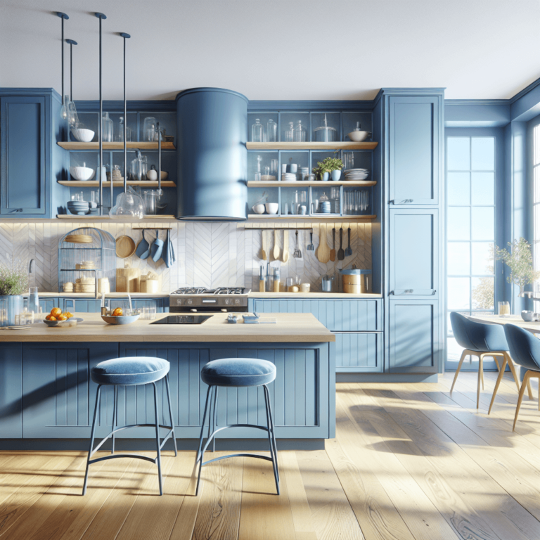blaue Komplett Küche-München