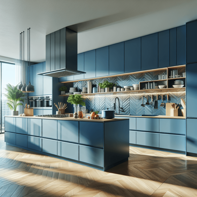blaue Modulare Küche-München