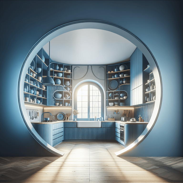 blaue Rondell Küche-München