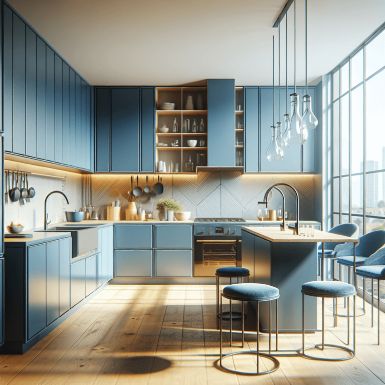blaue Singleküche-München