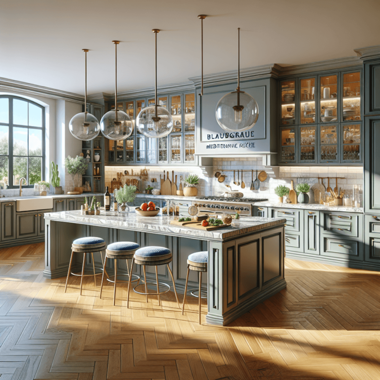 blaugraue Mediterrane Küche-München