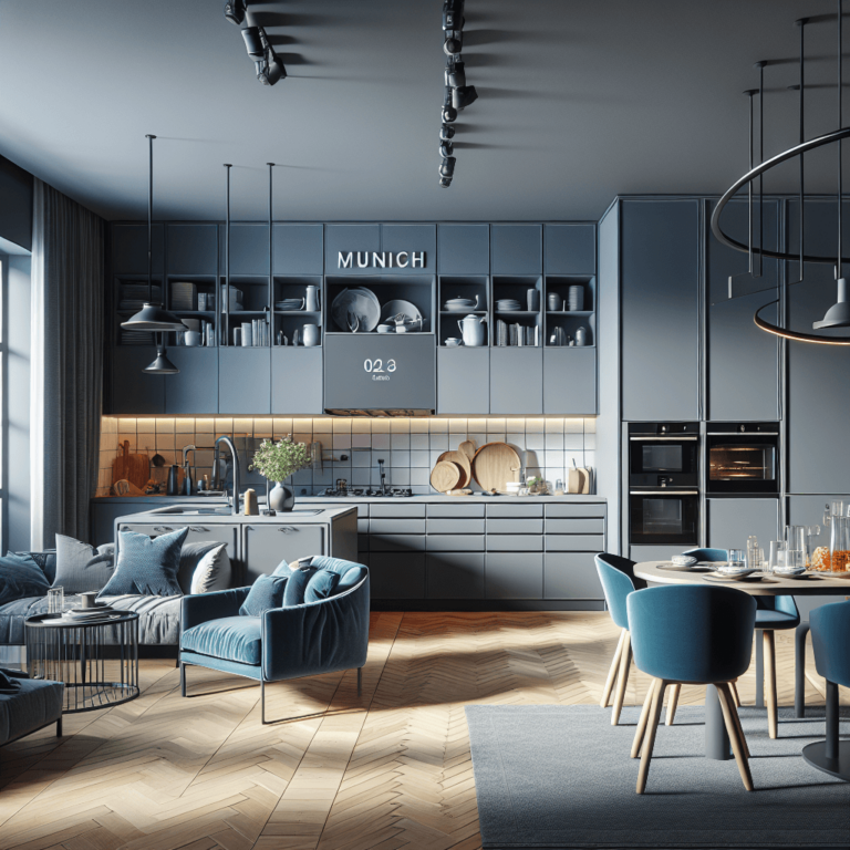 blaugraue Modulare Küche-München