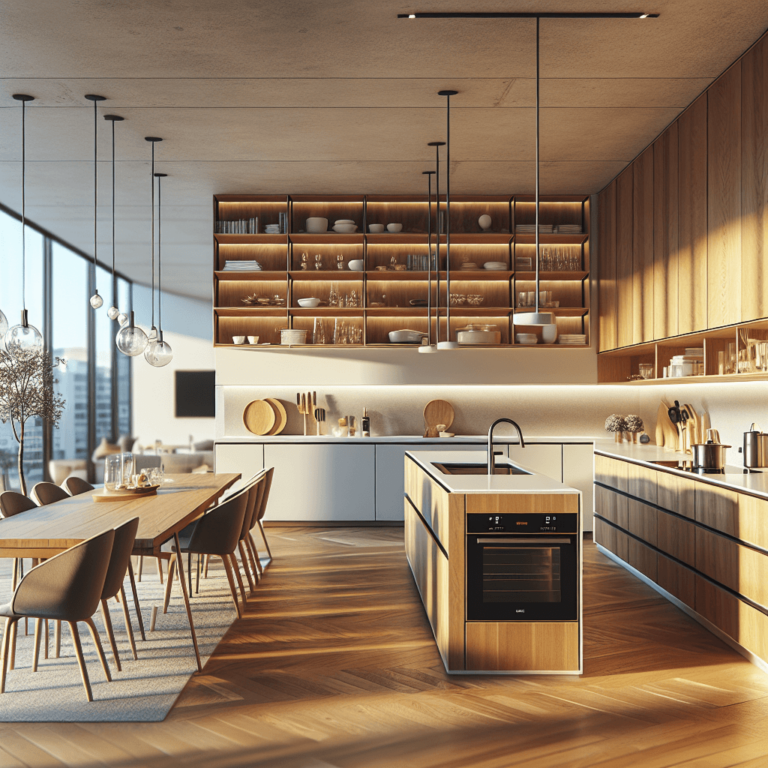 blaugraue Schwebende Küche-München