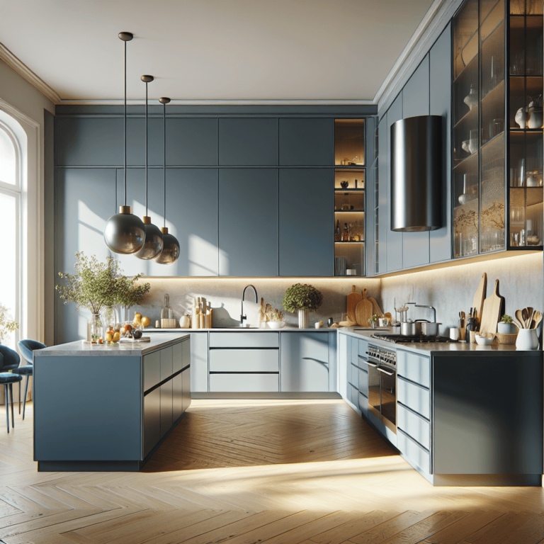blaugraue Singleküche-München
