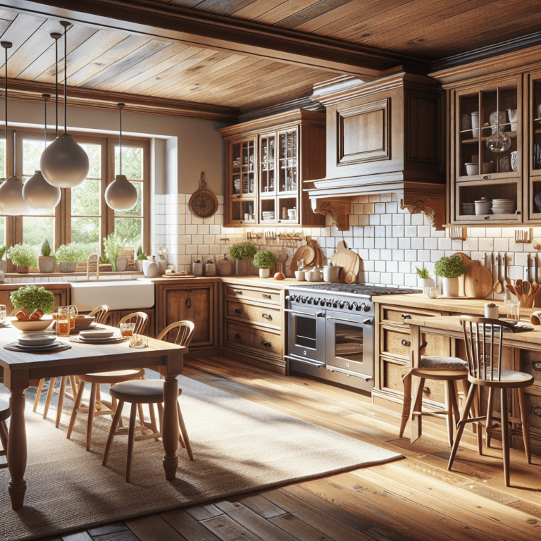 braune Küche im Bauernhausstil-München