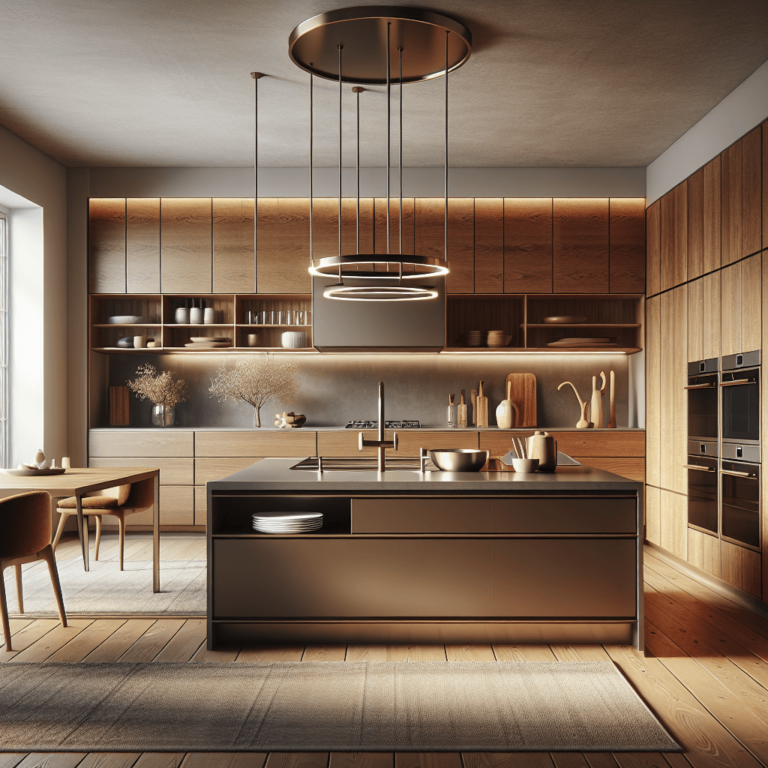 braune Minimalismus Küche-München