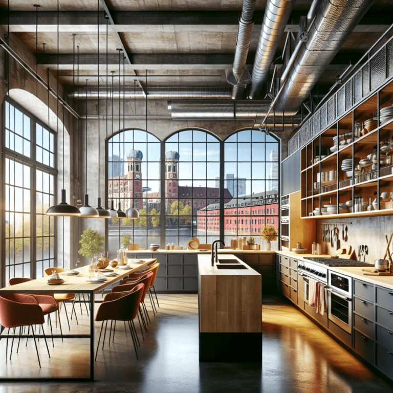 bunte Industrial Style Küche-München