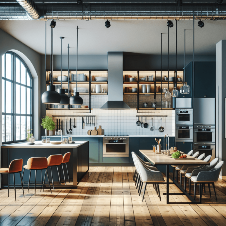 bunte Küche im Loftstil-München