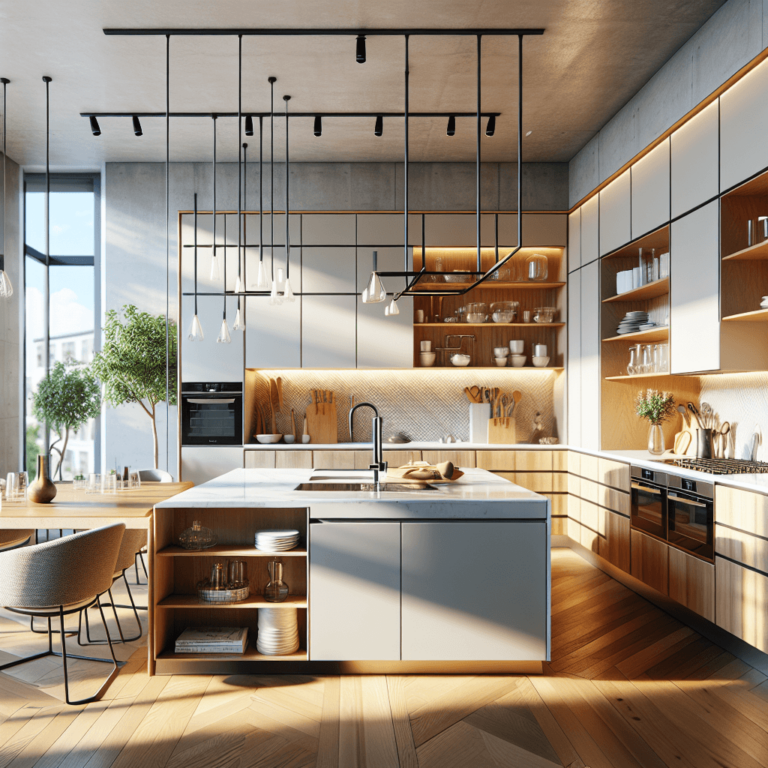 bunte Küche in G-Form-München