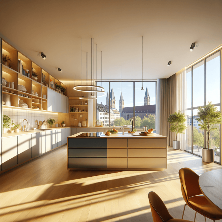 bunte Küche in L-Form-München