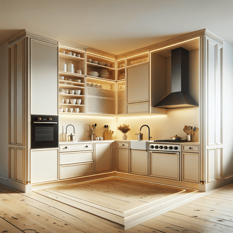 cremefarbene Eck-Küche-München