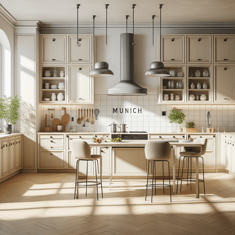 cremefarbene Industrial Style Küche-München