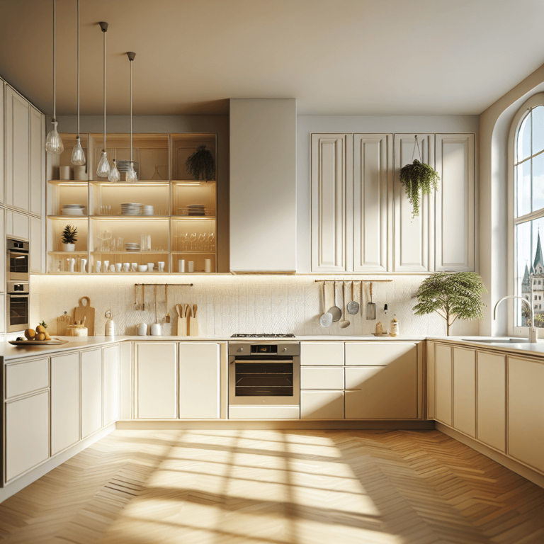 cremefarbene Komplett Küche-München