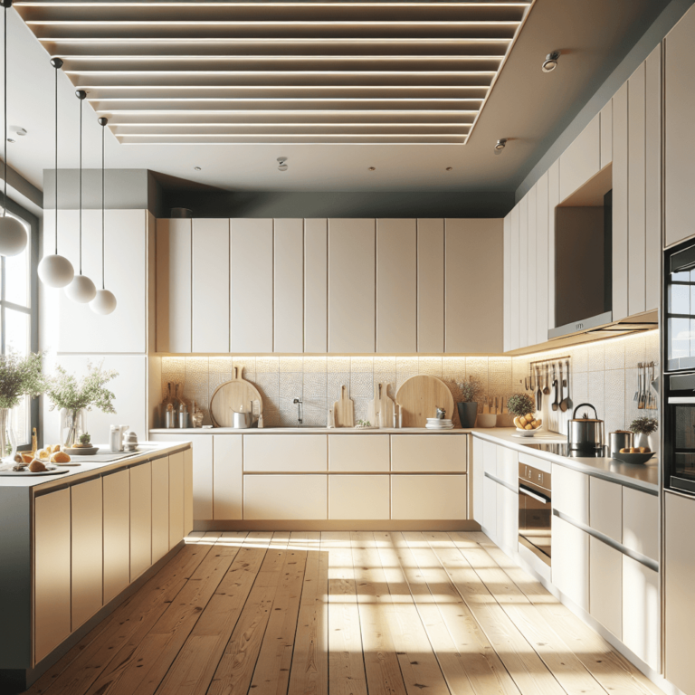 cremefarbene Modulare Küche-München