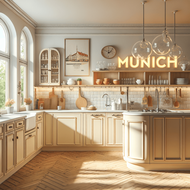 cremefarbene Retro Küche-München
