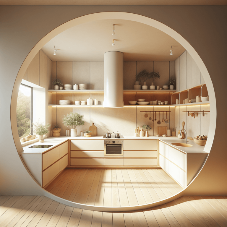 cremefarbene Rondell Küche-München