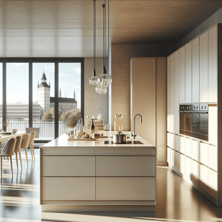 cremefarbene Singleküche-München