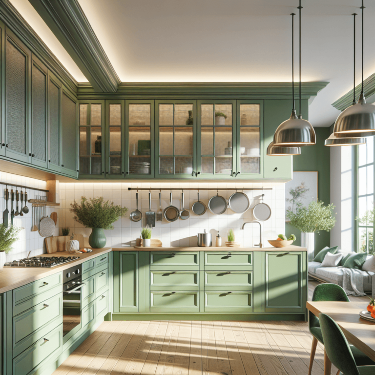 grüne Anrichte Küche-München