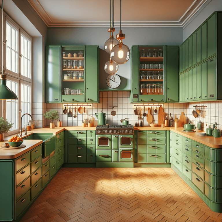 grüne Retro Küche-München