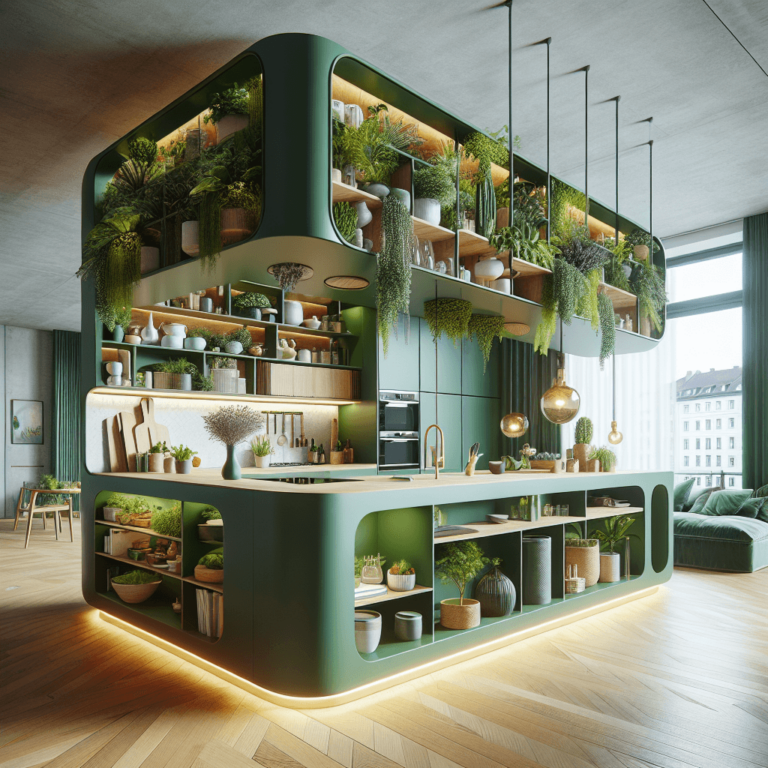 grüne Schwebende Küche-München