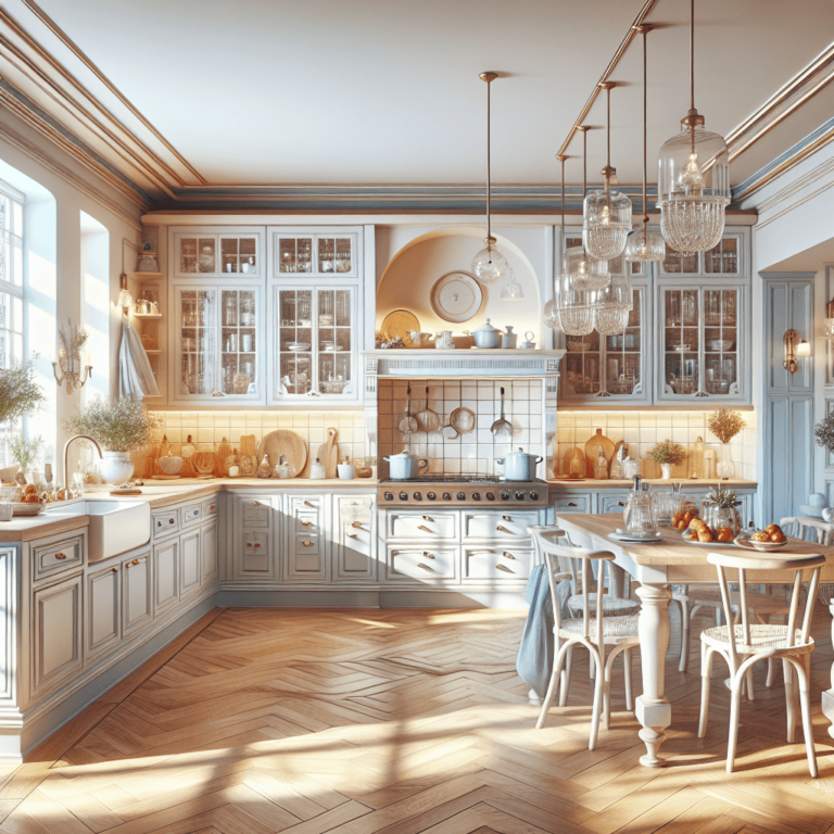 hochglanz Küche im Shabby Chic Stil-München