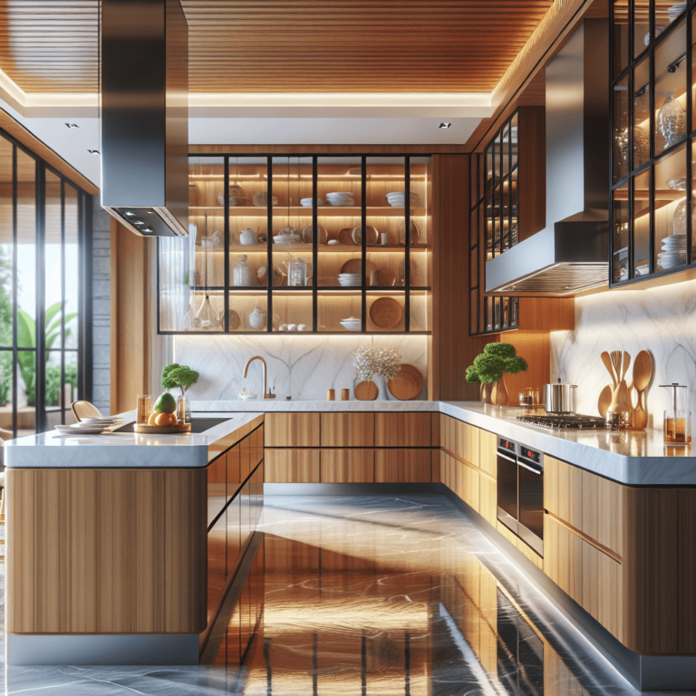 hochglanz Küche im asiatischen Stil-München