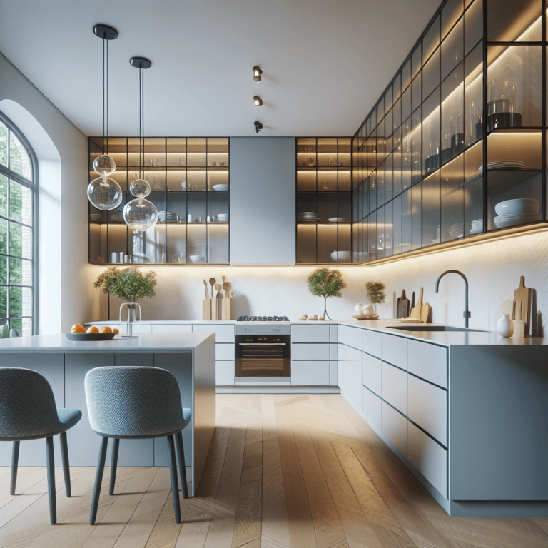 hochglanz Küche im skandinavischen Stil-München