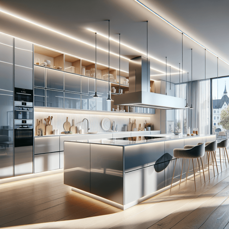 hochglanz Küche in L-Form-München