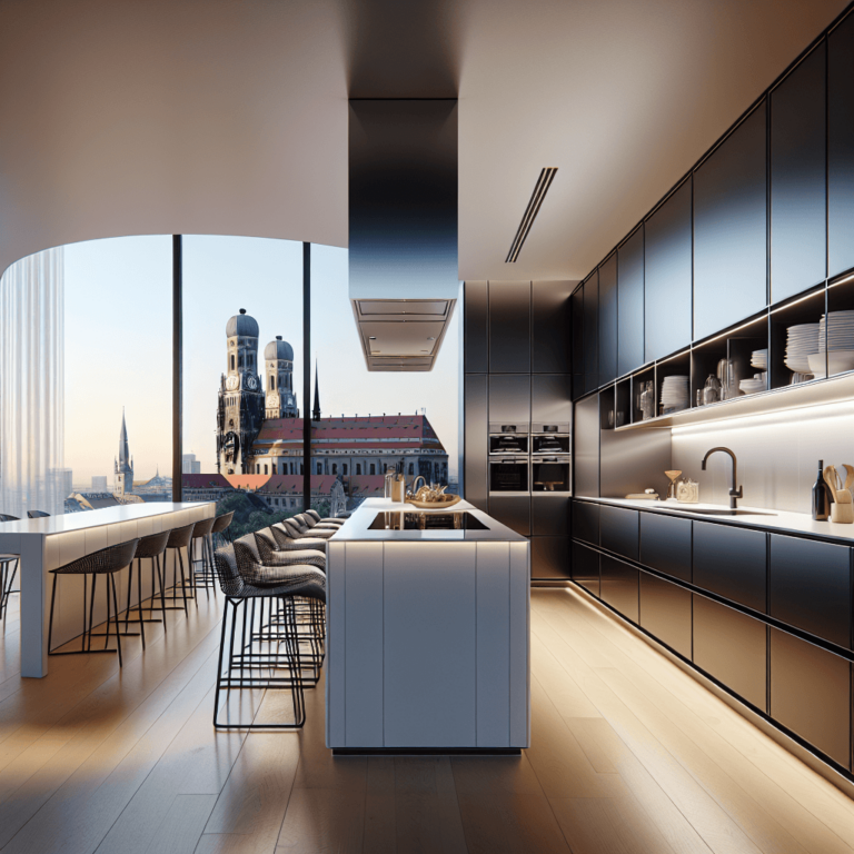 hochglanz mehrzeilige Küche-München
