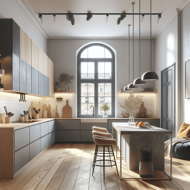 matte Küche im skandinavischen Stil-München