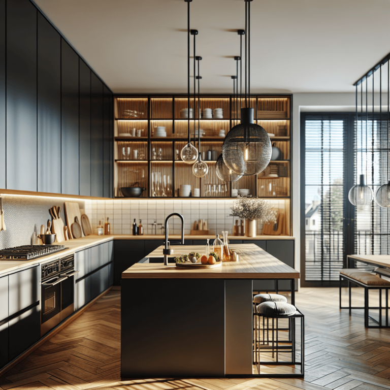 schwarze Design Küche-München