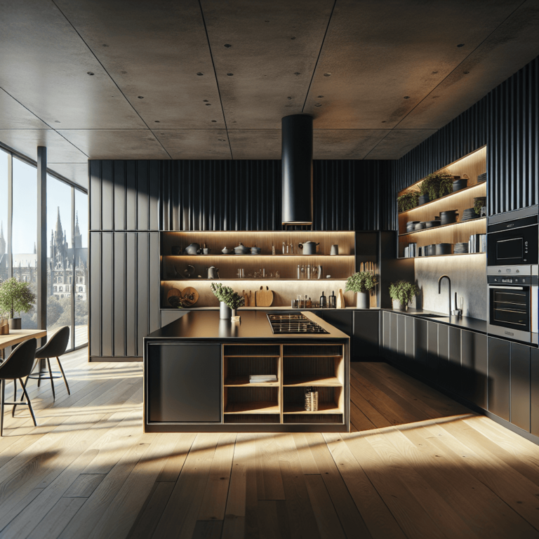 schwarze Modulare Küche-München