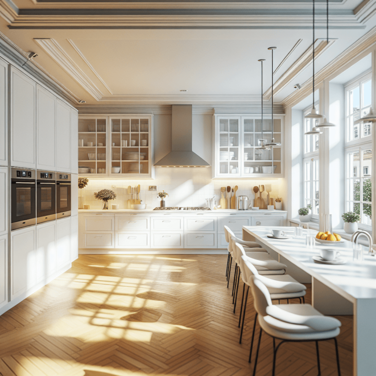 weiße Amerikanische Küche-München