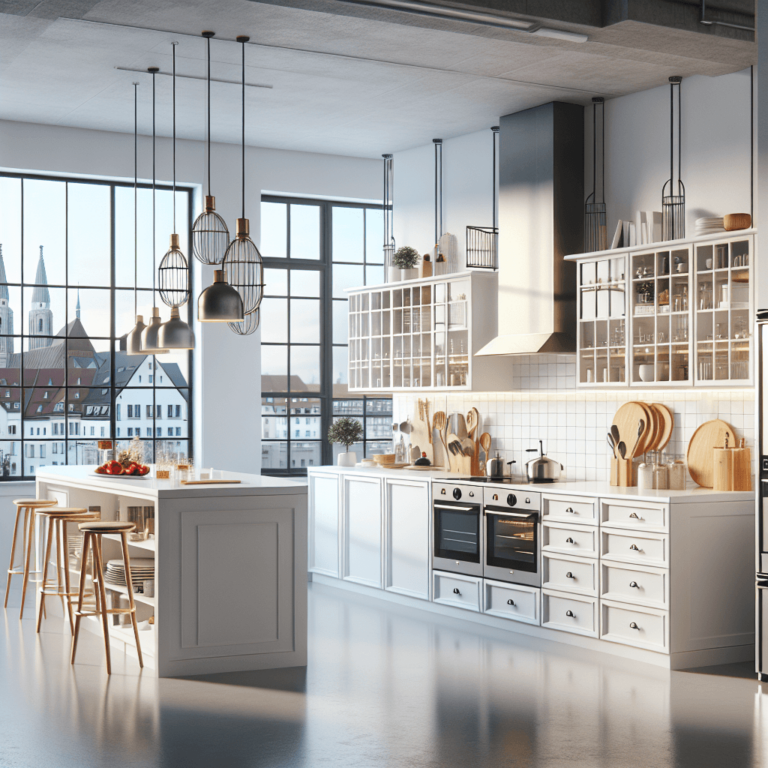 weiße Industrial Style Küche-München