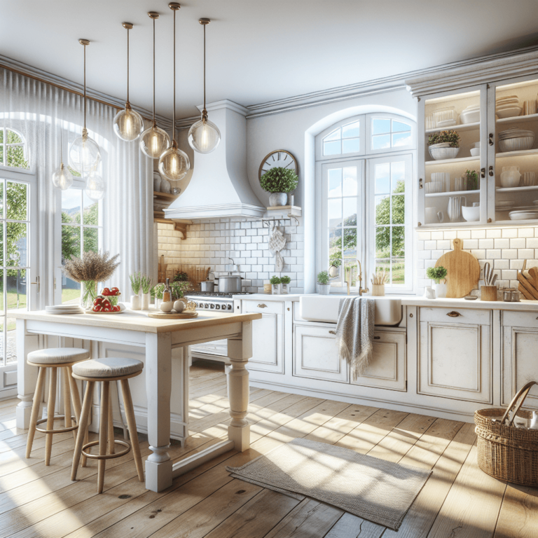 weiße Küche im Shabby Chic Stil-München