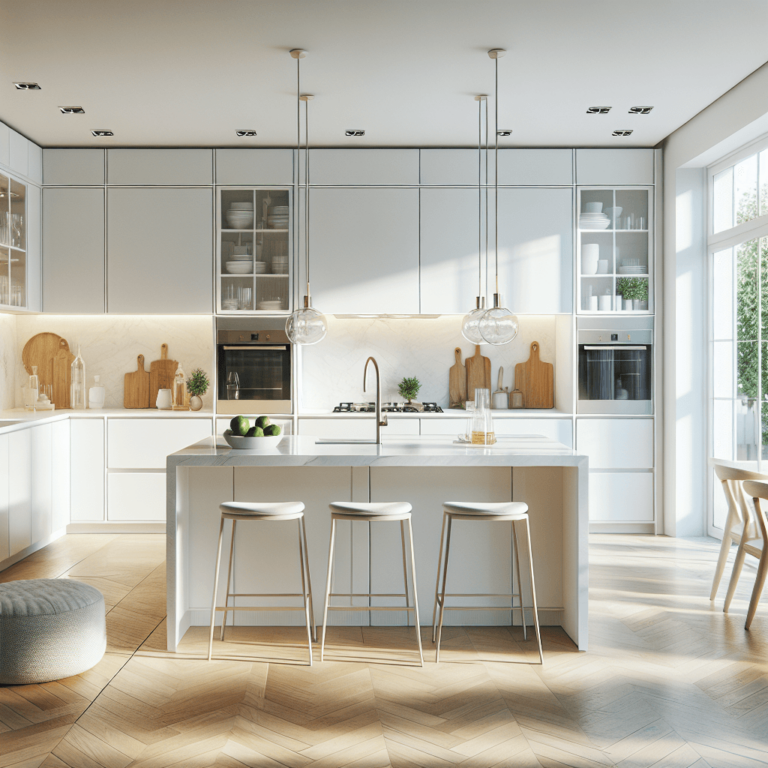 weiße Küche im skandinavischen Stil-München