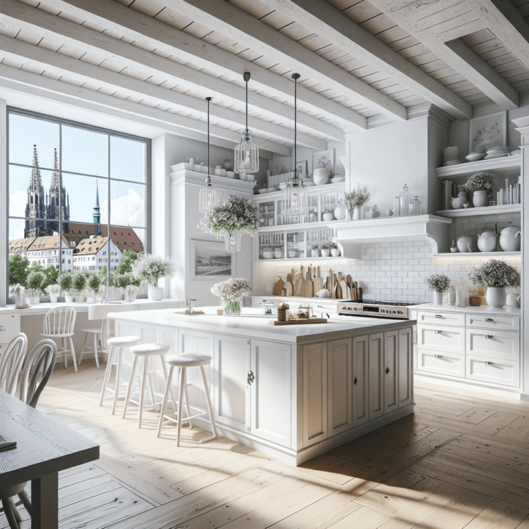 weiße Landhausküche-München