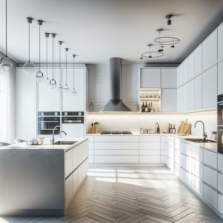 weiße Minimalismus Küche-München